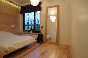 Projekt aranżacji wnętrza sypialni w mieszkaniu w Warszawie